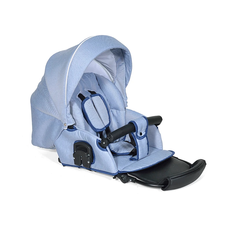 Бебешка количка Baby Giggle, Alpina, 2в1, 03 Син